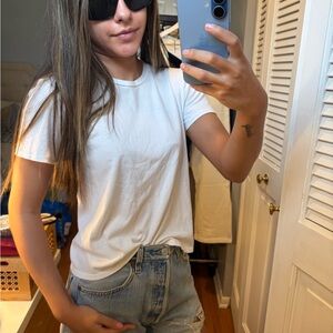 The Row Classic White Short Sleeve Tee